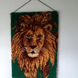 Lion Latch Hook wall hanging